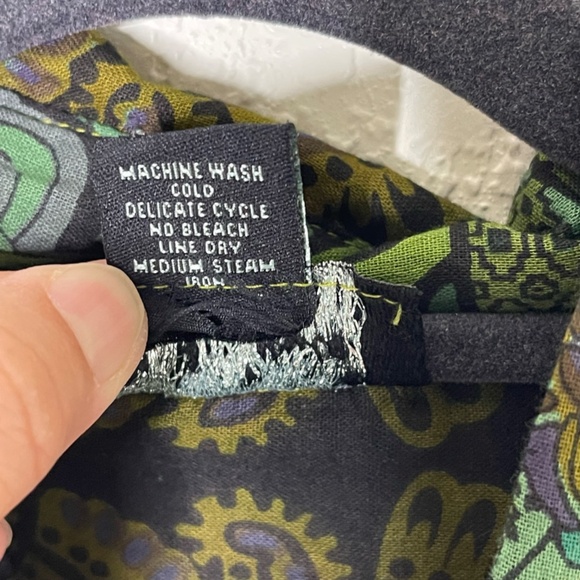 Step In Style NWT Long Sleeve Button Down Lagenlook Boho Dress Sz One Plus Green - Picture 13 of 16